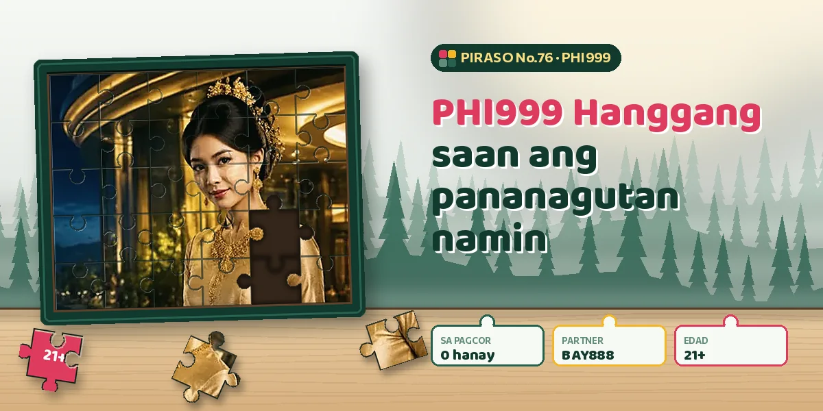 Mesa ng pagbubuo na may anim na pirasong nakalatag, mga tuntunin ng gabay sa PHI999